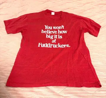 Fuddruckers 프린트 T셔츠 빨간색