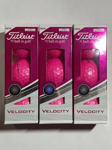 Titleist Velocity 핑크 골프공 3개 세트