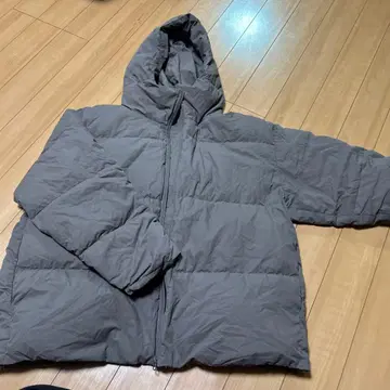 무인양품 다운 자켓 아우터 후드티 다운 브라운 토프