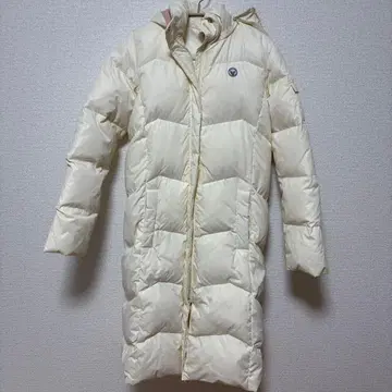 IGNIO 이그니오 미키 다운 코트 롱 M 화이트 후드 부착