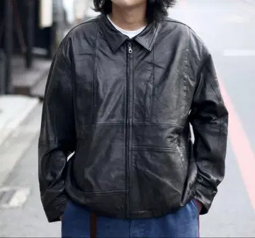 Achuu 리메이크 천연 가죽 자켓