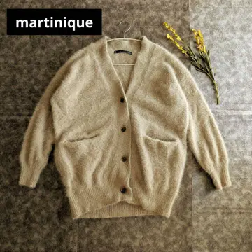 martinique 폭스 캐시미어 니트 가디건 베이지
