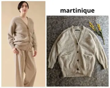 martinique 폭스 캐시미어 니트 가디건 베이지