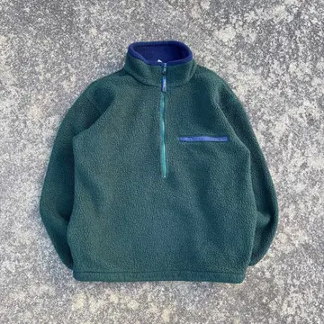 90s~ L.L.Bean USA제 하프 지퍼 플리스 그린