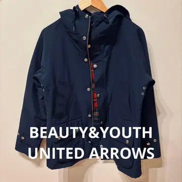 [ 새상품급 ] beauty&youth 마운틴 후드티 빨간색 체크