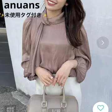 [ 미사용 택 포함 ] anuans 아뉴앙스 루프 보타이 블라우스