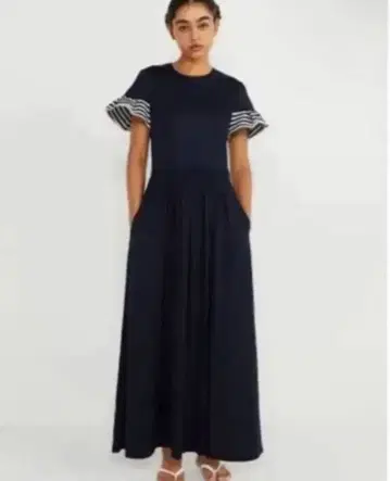 보더스 앳 발코니 보더 프릴 맥시 원피스