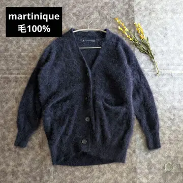 마르티니크 울 100% 가디건 네이비