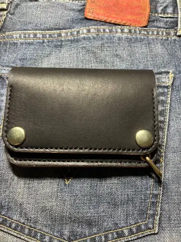 숏 트래커 지갑 언덕 염색 차심 놋쇠 아메카지 2층 타입