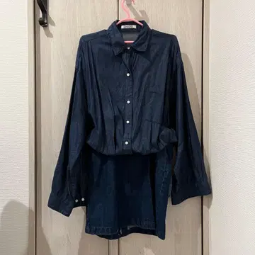 snidel 오버 셔츠 도킹 미니 원피스