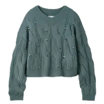 FRAY I.D 숏 케이블 비쥬 풀오버 니트