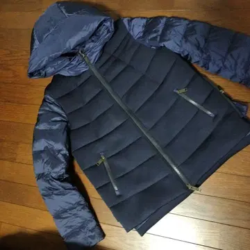 네이비 퀼팅 다운 자켓