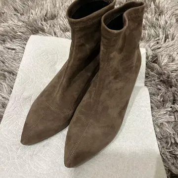 mio notis 브라운 스웨이드 스틸레토 부츠