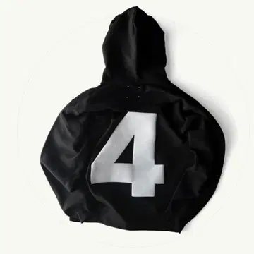 The 4 헤비웨이트 후드티 블랙 90s