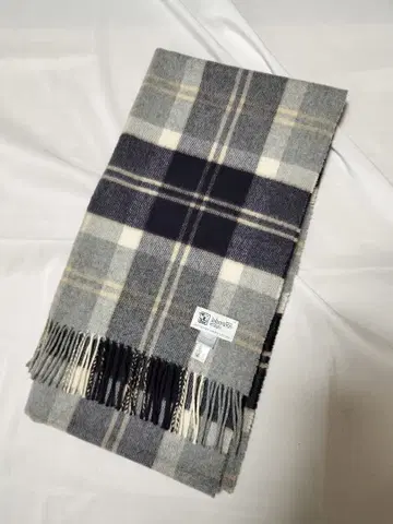 정품 존스턴스 중대형 캐시미어 스톨 실버 반녹 베인