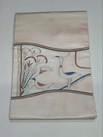 나고야 오비 새와 꽃 디자인