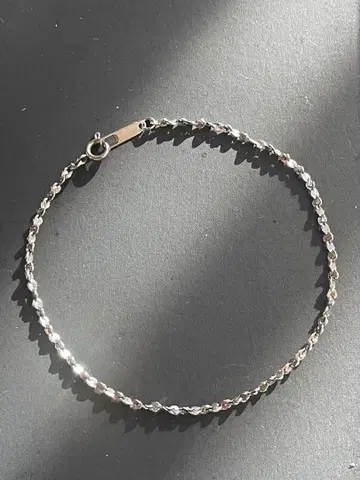 써지컬 스테인리스 트위스트 체인 팔찌 약 18cm