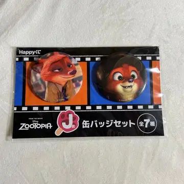 주토피아 Happy 복권 캔뱃지 세트