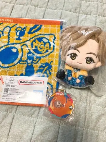 1번 복권 미세스 봉제 인형 후지와라 료카 샤카샤카 키링과 타월 포함