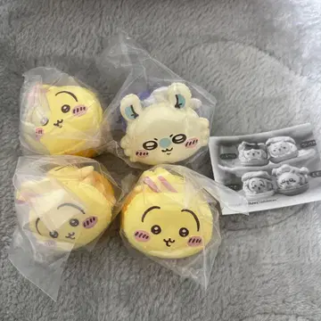 치이카와 캐릭터 마카롱 토끼 가챠가챠 4개 세트