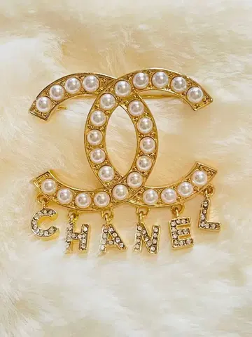 브로치 골드 펄 반짝반짝