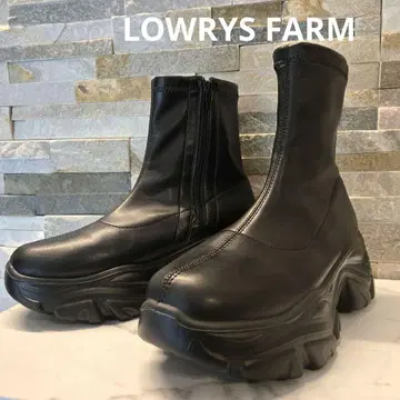 새상품급 LOWRYS FARM 로리즈팜 스트레치 스니커즈 부츠 블랙