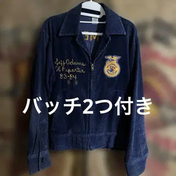 FFA 자켓 배치가 달린 80년대 빈티지 퍼머스 자수 38