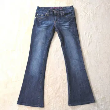 y2k archive 하트 자수 스톤 플레어 데님 L 히메갸루