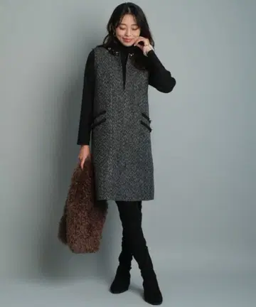 [새상품급] 저스길리티*비쥬넥 트위드 점프스커트