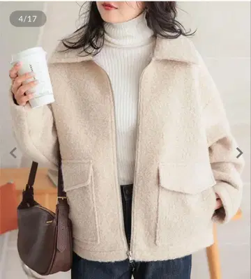 W 포켓 시프 보아 지퍼 블루종 고베 레터스 특가 내일 발송 가능