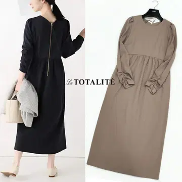 미사용 La TOTALITE 도비 저리 개더 원피스 라토타리테