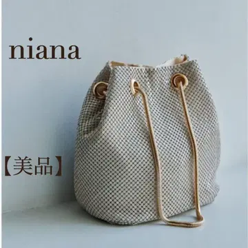 니아나 2way 메탈 메쉬 숄더백 복조리백 파티백