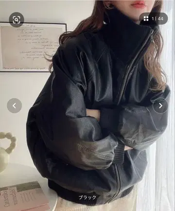 classicalelf 리브 터틀 인조 가죽 오버 사이즈 자켓