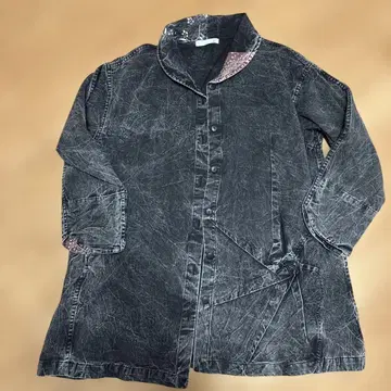 dii 블랙 롱 데님 자켓