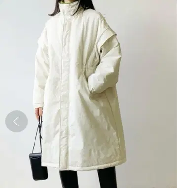 Lian 충전솜 모즈 코트 아이보리