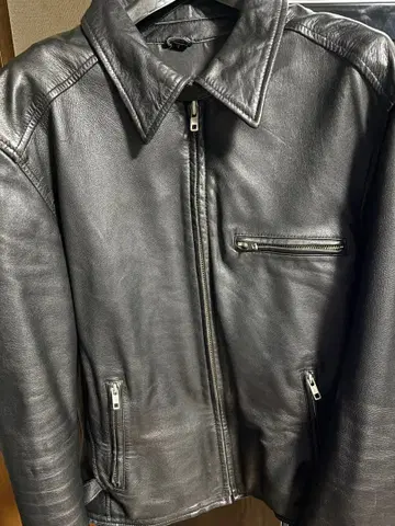 데그너 천연 가죽 가죽 자켓 L 블랙 라이더스