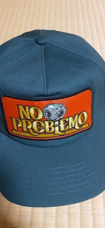 NO PROBLEMO 에이리언 자수 그린 캡 O/S