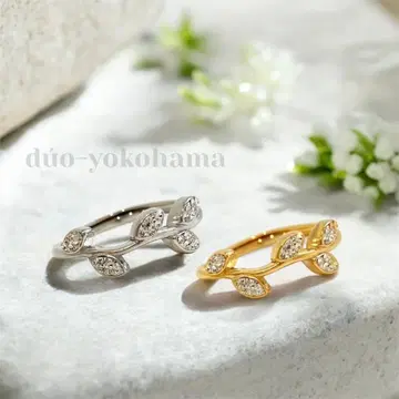 SV925 핸드메이드 브랜치 리프링 리프 올리브 프리 사이즈