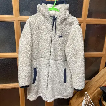 Patagonia 롱 코트 보아 더블 지퍼 여성용 L 사이즈