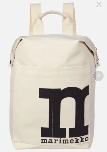 marimekko 베이지 로고 백팩