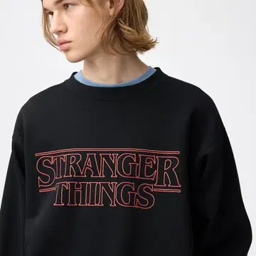 GU 기묘한 이야기 헤비 웨이트 맨투맨 L 사이즈 블랙