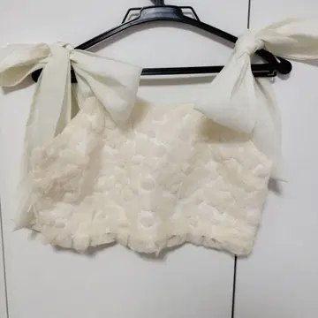 어깨 리본 뷔스티에