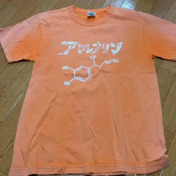 아드레날린 화학 구조 T셔츠 오렌지
