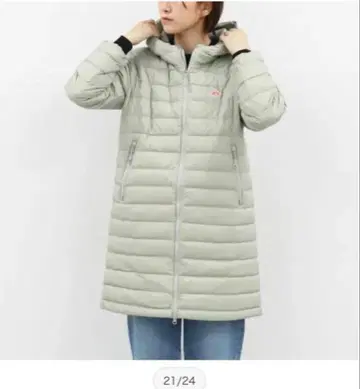 단톤 나일론 타프타 미들 다운 후드 코트 XS 사이즈 그레이지