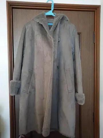 MICHEL KLEIN 후드 부착 그레이 코트