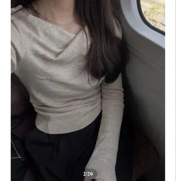 mieajunar 라운드넥 니트 탑