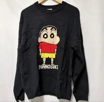 [ 익명 배송 ] 짱구는 못말려(크레용 신짱) 니트 블랙