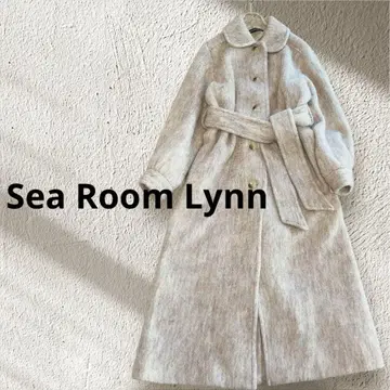 새상품급 searoomlynn 샤기 라운드 칼라 롱 코트