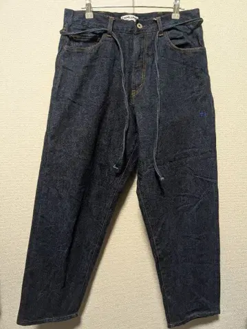 CAHLUMN 스트레이트 데님 다크 블루