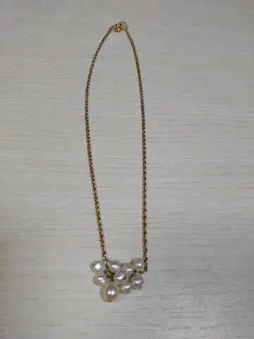 펄 디자인 골드 목걸이